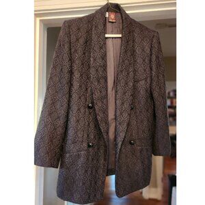 Anne Klein Women's Plaid Suit Separate Two-Button Blazer and Skirt